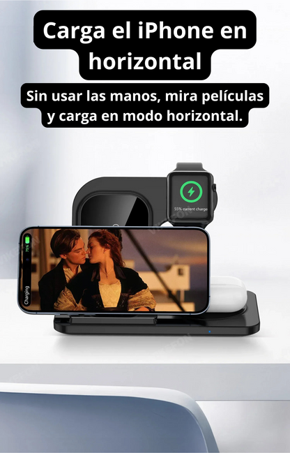 Estación de Carga Inalámbrica 3 en 1 para Apple